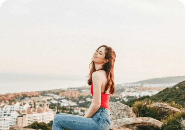 リラックスする女性